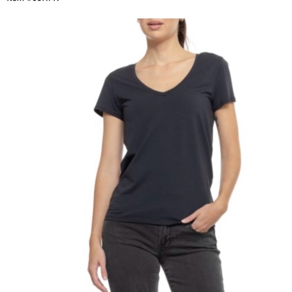 Greyson black v-neck t shirt size small.